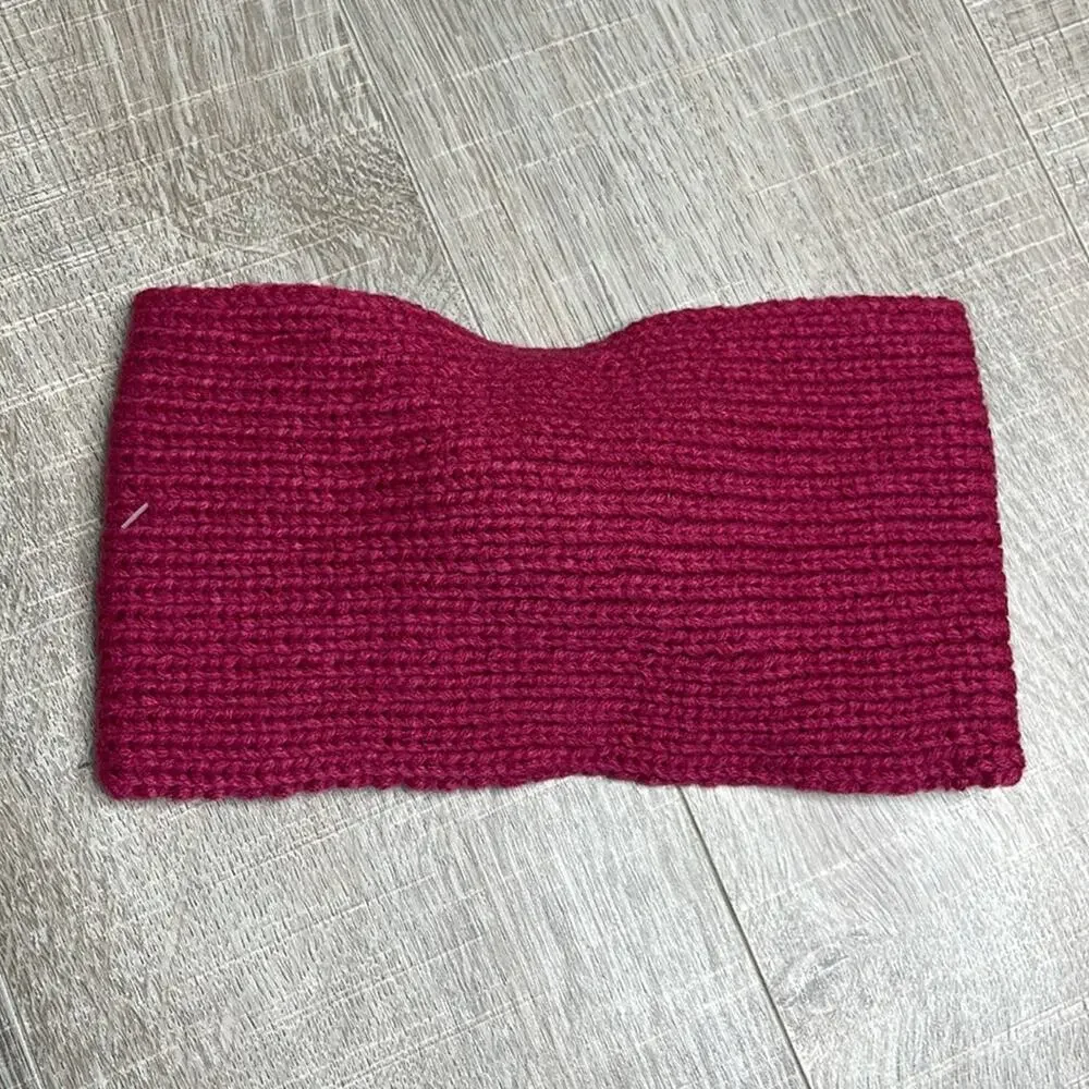 NWT BP Red Berry Metallic Knitted Headwrap Women’s One Size